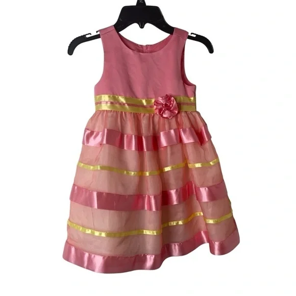 Girls 2 dress bundle Pink and Yellow Layered Dress size 4 & 5 - Picture 14 of 14